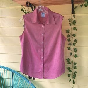 VTG Brooks Bros. sleeveless button down top